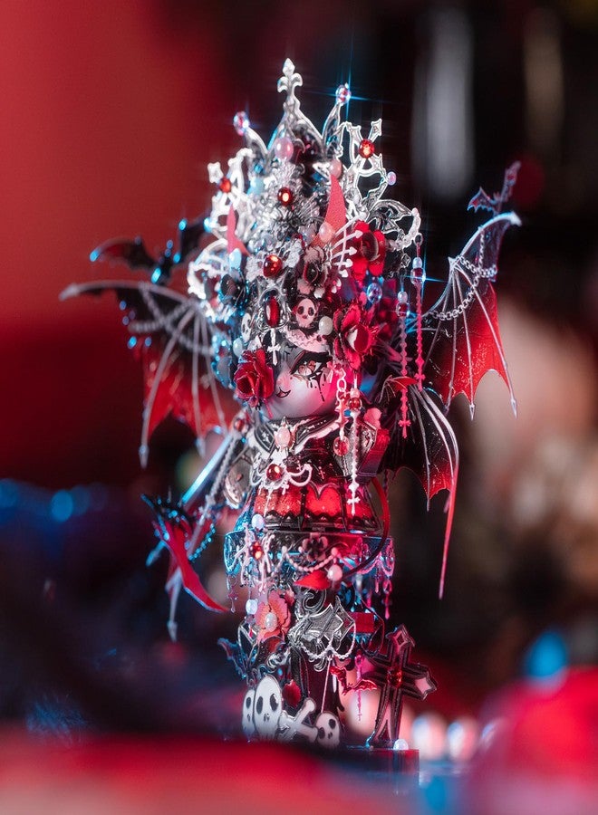 مو مجموعة ألغاز معدنية ثلاثية الأبعاد من MU، تتضمن مجسم قطة صغيرة مستوحاة من ملكة مصاصي الدماء المظلمة، مع قاعدتين، ونماذج معدنية مصغرة للقطط، ومجموعات تجميع يدوية، وهدايا أعياد ميلاد، وديكورات منزلية ومكتبية. - Image 5